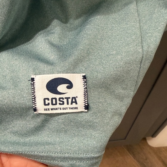 Costa Men’s Sz XL Light Green Long Sleeve hoodie with zipper pocket - Picture 4 of 9